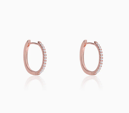 Rose Gold Shining Hoop Earrings