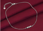 Silver Triple Flora Anklet