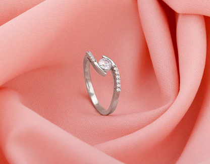 Silver Solitaire Grace Ring