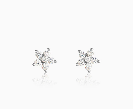 Silver Floral earrings