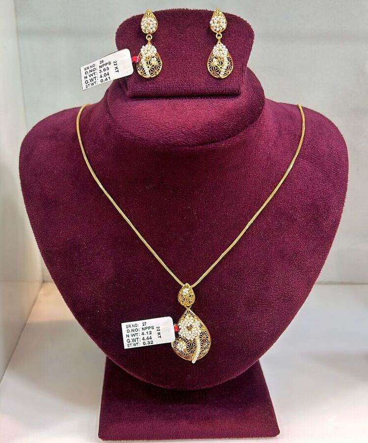 Jewellery Necklace & Earring pure 22 carat gold